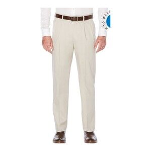 Savane Mens Ultimate Performance Chino Pants Size 38x30 Brown Straight Fit NWT